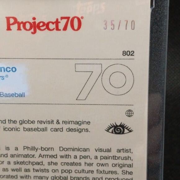 Topps Project 70 card# 802.  Rainbow Foil 35/70  Julio Franco by Distortedd - Picture 3 of 8
